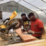 GJC-Arianna and Freddy cutting wood