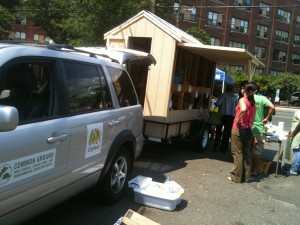 In summer 2012, Common Ground and CitySeed partnered to launch a new mobile farm market, bringing locally grown food to New Haven's most food insecure neighborhoods. Common Ground students did the up-front research to understand when the mobile market should operate and what it should offer -- with a particular focus on the seniors of Ribicoff Cottages, a senior housing development near Common Ground's campus. They also help to staff the market as it travels to 6 locations in low-income New Haven neighborhoods.