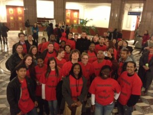 Common Ground students turned out in force to support the level of charter school funding promised in last year's education reform law.