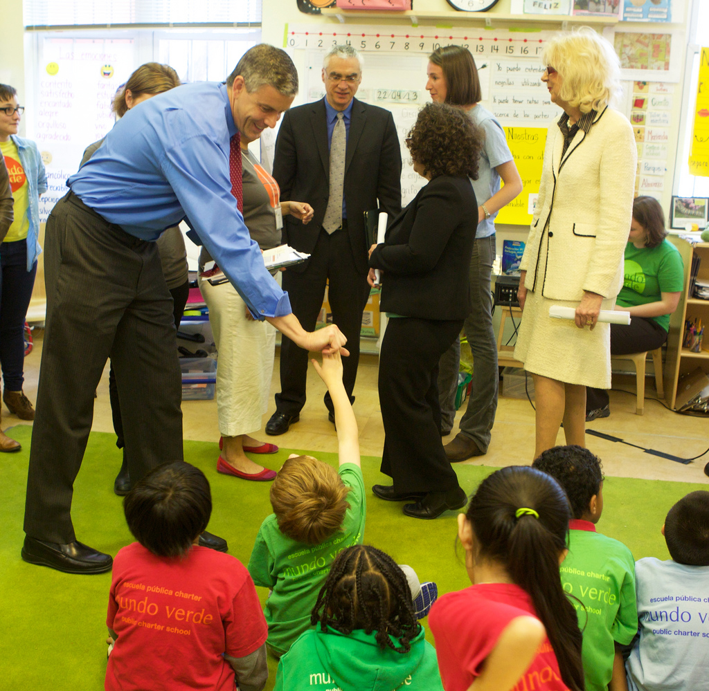 Secretary Duncan kicked off Earth Day today by announcing the 2013 U.S. Department of Education Green Ribbon Schools and District Sustainability Awardees. Official Department of Education photo by Paul Wood.