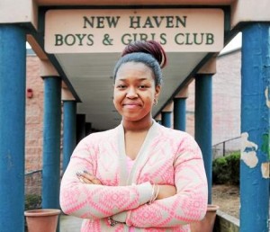 Moshema Hull of New Haven, 16, the 2014 Boys & Girls Club Local Youth of the Year at the New Haven Boys & Girls Club recently.