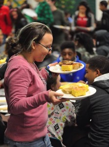 Common Ground offers free lunch to all students. Those who eat school lunch on a daily basis eat significantly more vegetables than their peers who do not.