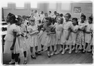 School integration. Barnard School, Washington, D.C. 1955 (Courtesy of Library of Congress)